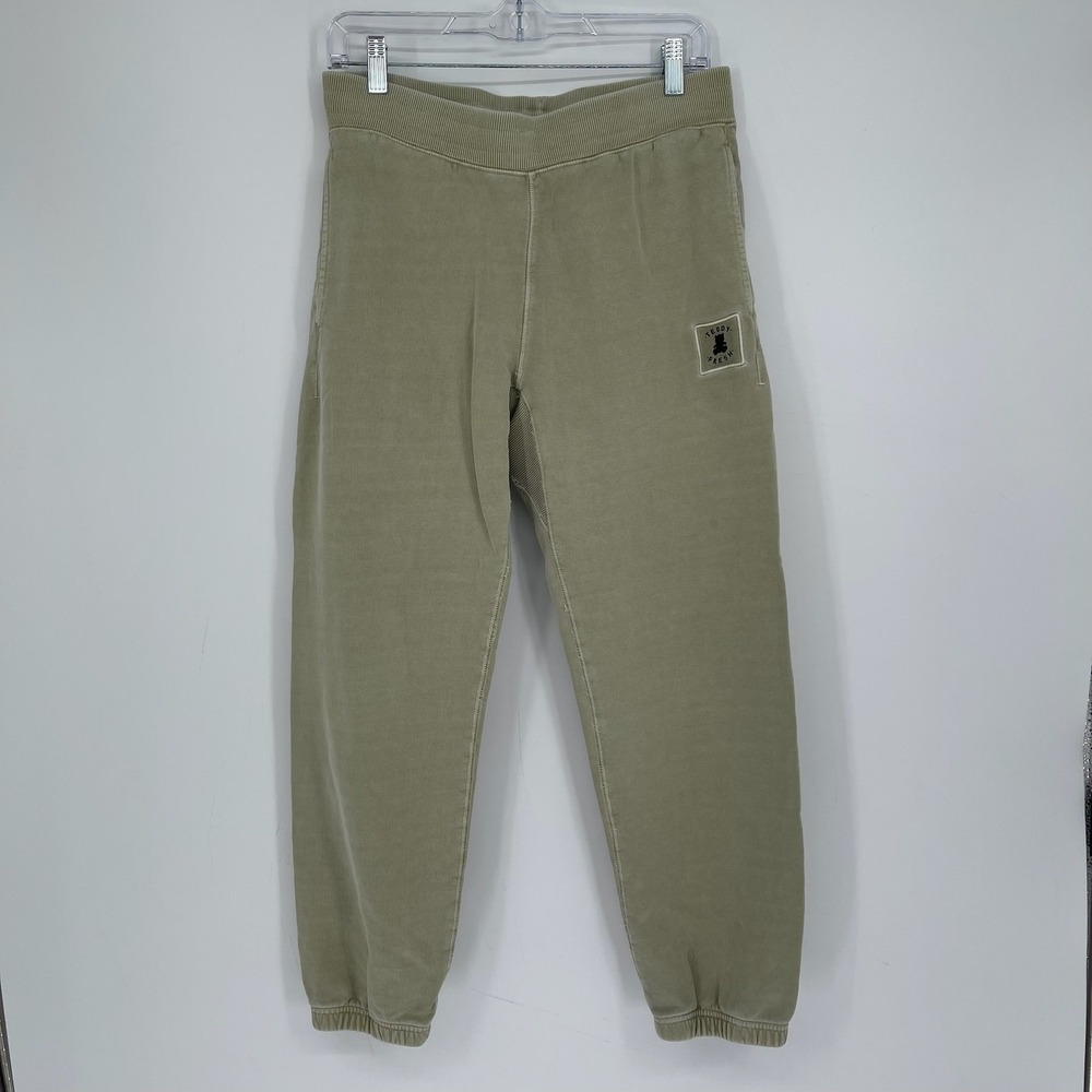 Teddy Fresh Men's Sage Green Acid Wash Cotton Jogger Sweatpants Size XS